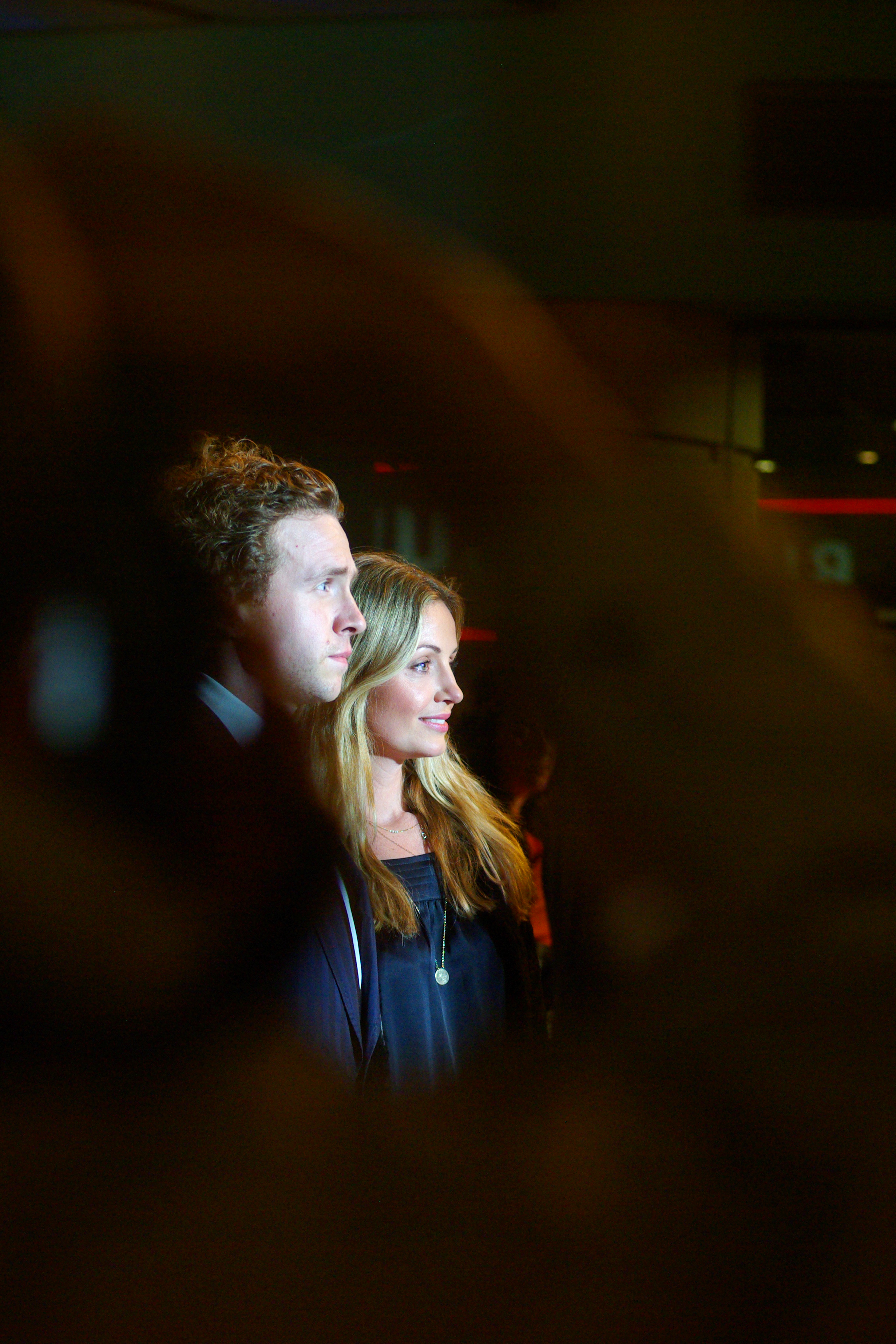And finally, composition through crooked arm of Pap. Hey, I'll take my angles wherever I can find them. Also : I have no idea who either of these two people are, and I'm all out of George Lazenby candidates. (Edited to add, five years later : he's probably Rafe Spall, son of Tim Spall... he's an actor too)