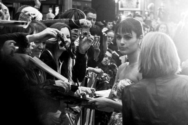 Jordana Brewster and I may have shared a moment. (This might be one of those times where Einstein would explain relativity by saying time passes at different speeds for different people. I may also be babbling.)