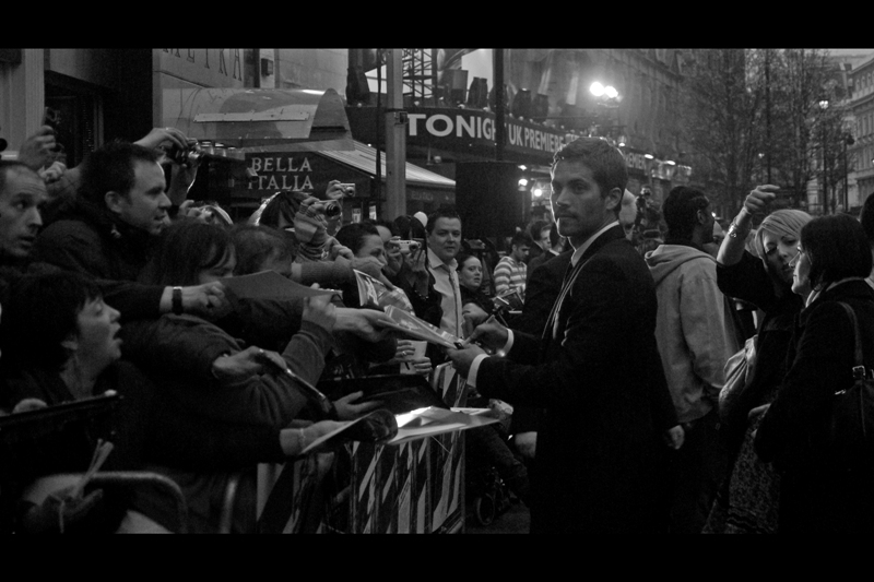 I really like this shot. I call it "For The Fans". (edited to add, years later : RIP Paul Walker)