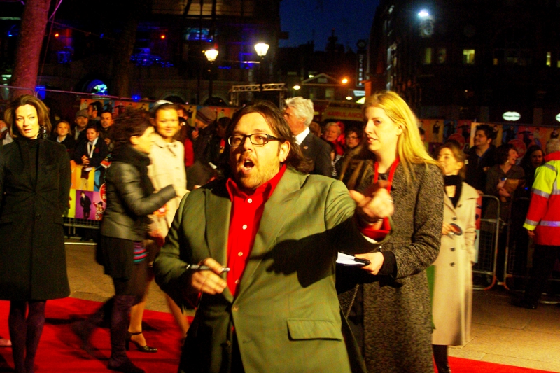 It's Nick Frost!! I was pleased to get his signature on the same blank page of my travel journal as Simon Pegg's. Bonus!