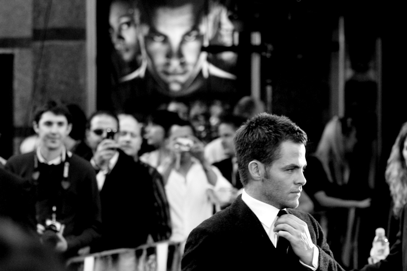 Chris Pine steps into the mantle of the might Captain Kirk at the Star Trek (2009) premiere.