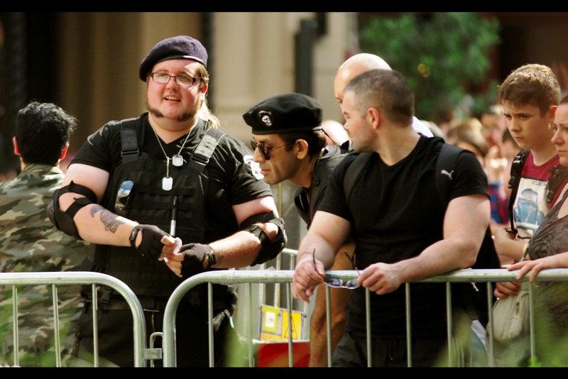 Some fans' costumes were convincing enough they caught the attention of legitimate law enforcement who, restricted to mere handcuffs, batons and strong language, might have feared they'd be a little under-powered against these guys.