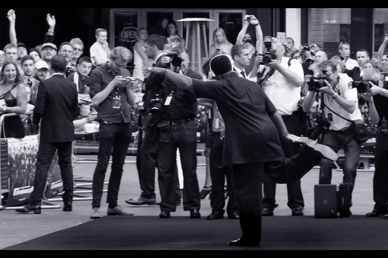 I'd never photographed actor Wesley Snipes before, so getting him pull ballet poses in front of the VIP Paps was, as you can imagine, a particular thrill.