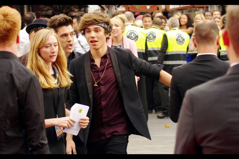 Good news... here's the other two members of the Union J collective. (the blonde lady is merely disinterestedly in the way ...she seems to be coping well with proximity to a reality TV-show originating boyband.