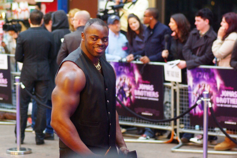 Wait... wasn't this the "and guest" of a lady who was at a different premiere? Looks like he's a fan...? (I mean.. if YOU want to make fun of him for his taste in music, please feel free!)