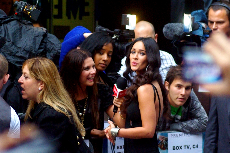 I was hoping for a smile, but I suppose a blown kiss from Megan Fox isn't too bad a thing to take home with me.