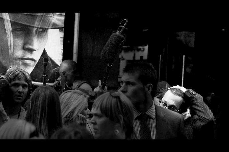 "Yes, but why is the RUM gone??" It's not easy being Johnny Depp. And I have to say, that security / bouncer dude in front of him was particularly intense at this premiere. Maybe he knew something MI-6 didn't...