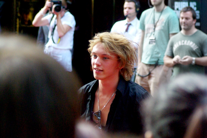 Those screams you're hearing when Johnn Depp isn't around may well be for this kid. I've already forgotten his name, but apparently he was in Sweeny Todd with Depp, will be appearing in the latest film of the Twilight series, and has a role in the next Harry Potter films. But the hair... the hair!! He's clearly the young Ricardo Montalban of hair. (edited to add : Jamie Campbell-Bower)