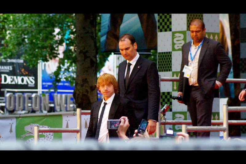 Weirdly and conveniently, Rupert Grint returns to THIS cinema thus allowing me a chance to photograph him at closer range, and also he's Ron Weasley and that Spiders want him to tap-dance and he doesn't wanna tap-dance.... You tell those spiders, Ron..