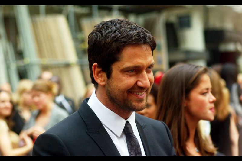Gerard Butler. His designer stubble is probably immensely pleased that the weird Spartan beard he had in '300' didn't get typecast for all Gerard's subsequent roles.