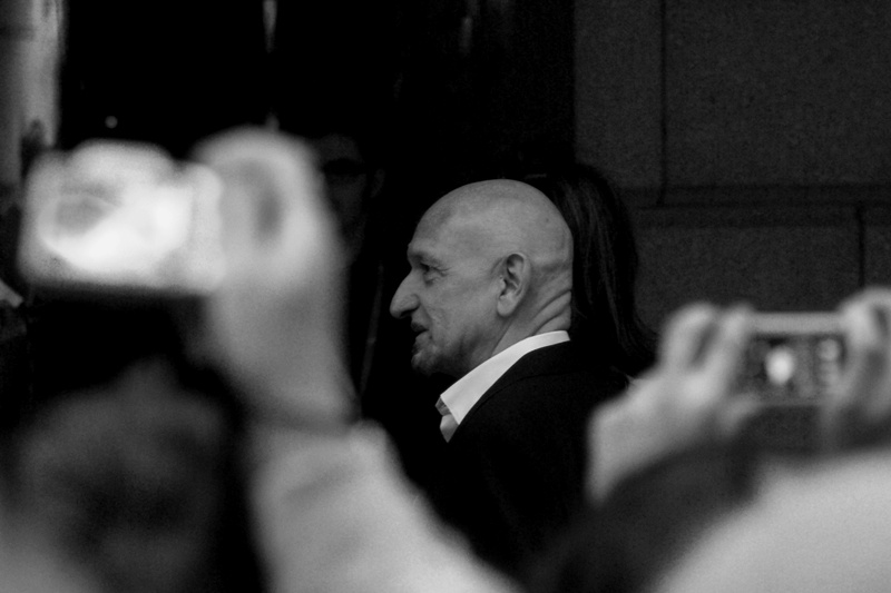 Academy Award (tm) winner Ben Kingsley. And true to form, a total number of zero (0) girls asked whether I'd email them photos I'd taken of him. This cuts me deep, as my hairline is more from the 'Kingsley' school of aesthetics, rather than the badly tousled and much less aerodynamic 'Firth' school.