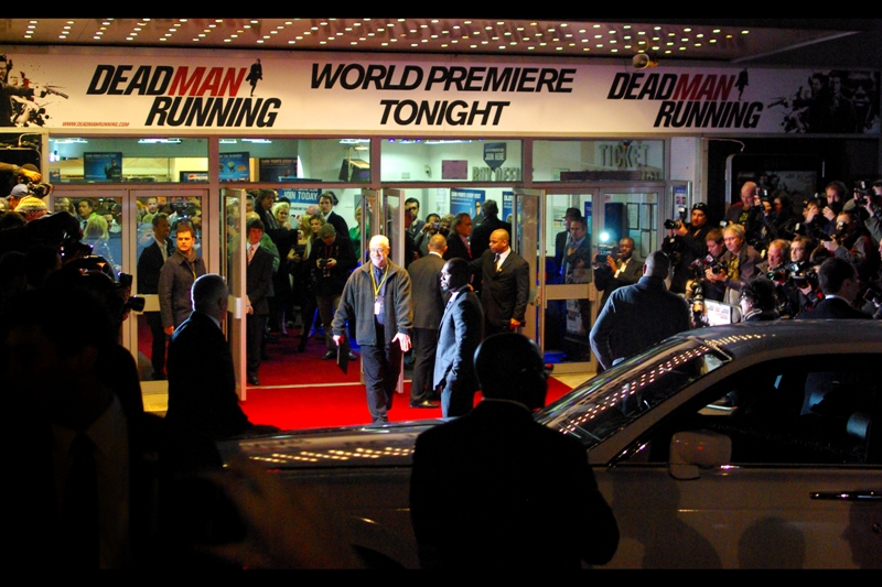 If I was just 40cm higher this would be a pretty cool shot - Actor 50 Cent, A white Rolls Royce, and two rows of parallel paparazzi primed to unleash hell. But that 40cm was denied to me by (a) my genetic heritage and (b) some clown whose yellow reflective jacket made him the ultimate arbiter of what 'safe' was