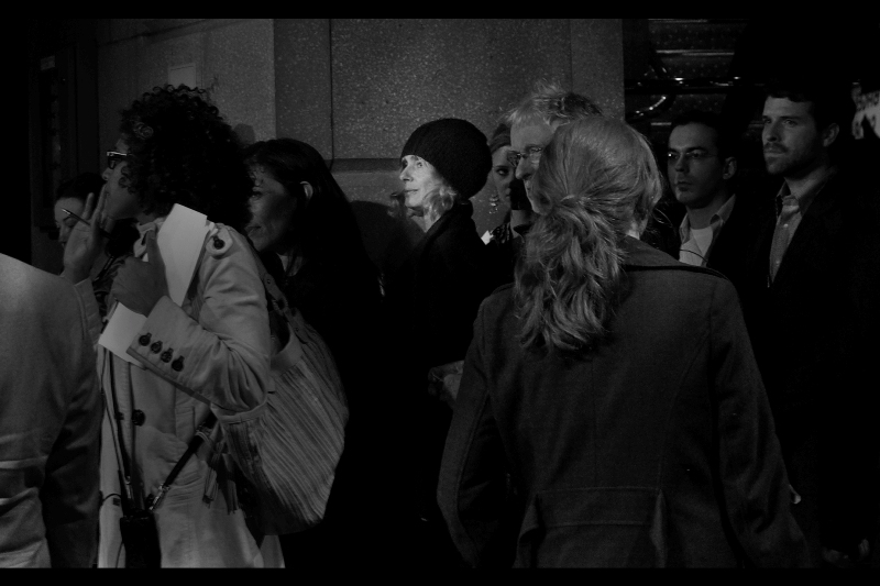 Former Bond Girl Maryam D'Abo sneaks past the Coen Brothers and the Paparazzi. (Maybe she's not a big fan of The Big Lebowski either?)