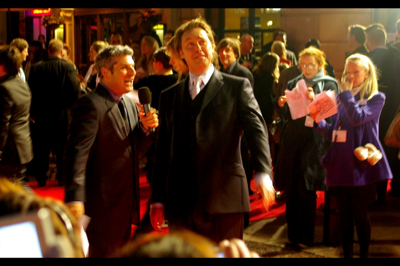 This is Christian McKay, who plays Orson Welles in the film. ( "I'm here with Christian McKay, and I'm going to ask him what was it like working with Zac Efron. Did he scream like a girl every time he saw him? Stand by to find out..." )