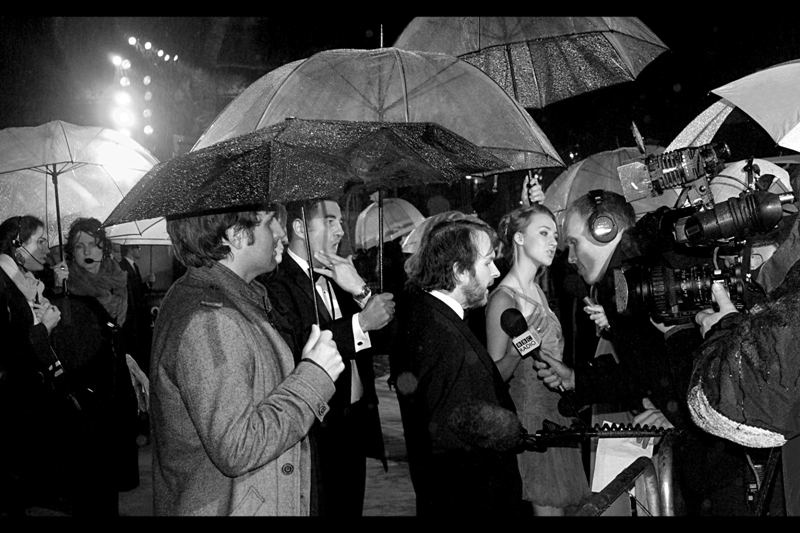 It’s a busy photo, but there are some interesting expressions in it. My position was good, except Peter Jackson doesn't really present much more than a profile aspect when interviewed. And there was rain. And people moving back and forth. And stuff. (Now that I have your sympathy and empathy...)