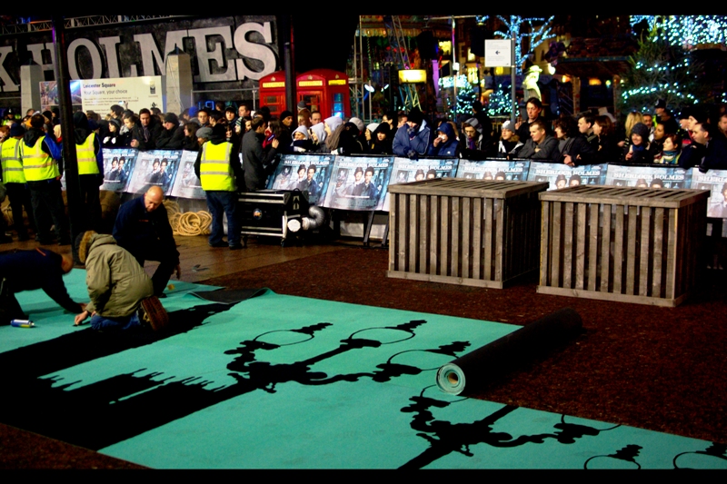 ... special green carpet (with a cool 'London Silhouette' Design)...