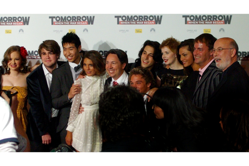The young Aussie cast of " Tomorrow When The War Began " at George Street cinemas, Sydney, Australia