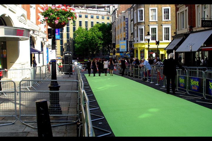 A specially laid green carpet says some kind of SOMETHING is going to go down tonight. But what? With a crowd this small, I'm prepared for disappointment.