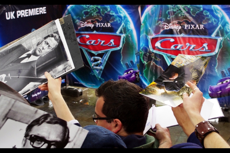 So it seemed that everybody pretty much came prepared. (One dude brought a table lamp to be signed by the guy from Pixar, which was clever except the guy walked past... oops!)