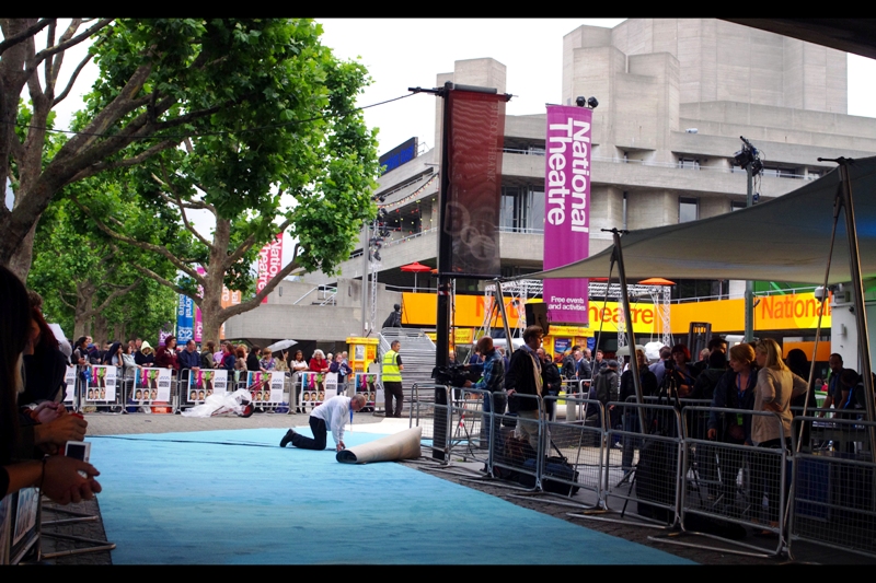 This premiere took place at BFI Southbank, which as stated is under a bridge. What this meant was slightly worse lighting, MUCH better protection against the possibility of rain, and the horrible prospect of having that damn Red Hot Chili Peppers song I hate going through my head for a few hours.