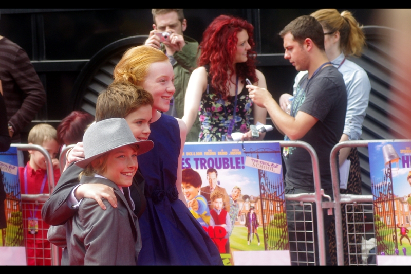(R-L) Scarlett Stitt, Theo Stevenson and Ross Marron play (I assume, going off the movie poster, cross-referencing their height, and my keen powers of observation) three kids in the film.