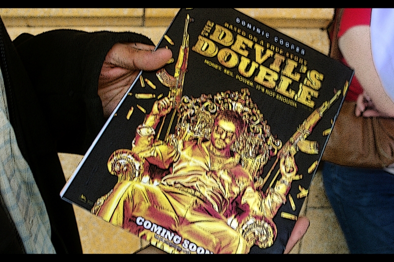 It's a movie with a mostly gold-coloured poster. That is all I knew at this early stage, but I was trying to find out more.