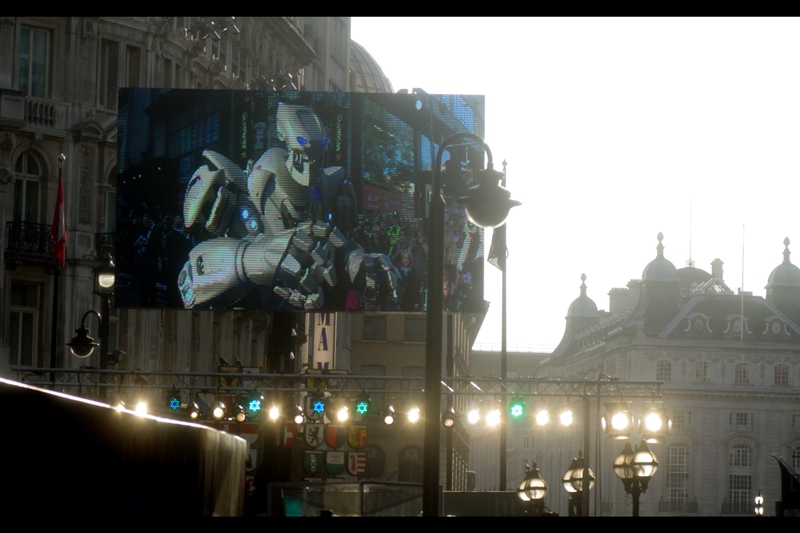 "We have already taken over most of your cities, and by the time this day is out, Skynet will rule ALL!!! Wait... is this thing on?"