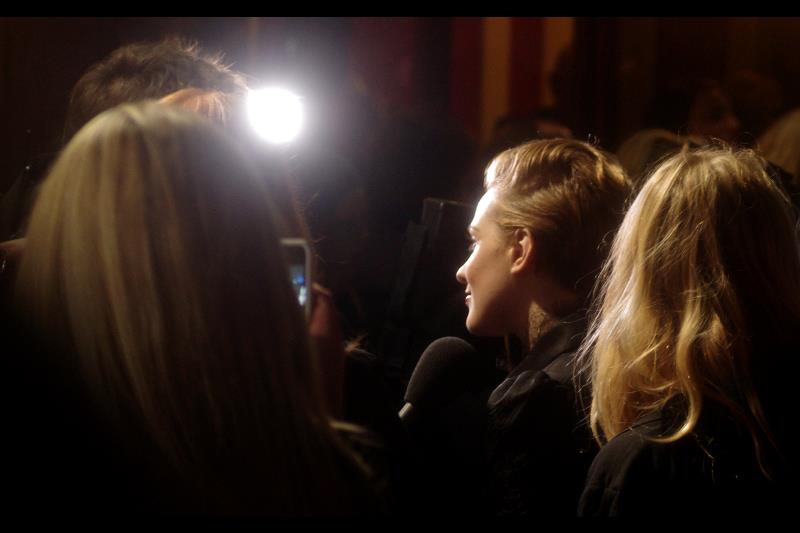 Here is the awesome profile of Evan Rachel Wood, whose cheekbones are amazing. (I'm very much in the Thandie Newton at the RocknRolla premiere zone, where photography was so frustratingly hard I wasn't ever able to confirm whether the actress had two eyes or not). sigh.