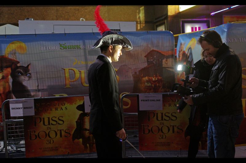 " Tim, I'm here in Leicester Square and all I can say is that if this doesn't catch Selma Hayek's attention, then I'm going straight to the pub. And I'm not getting changed beforehand"