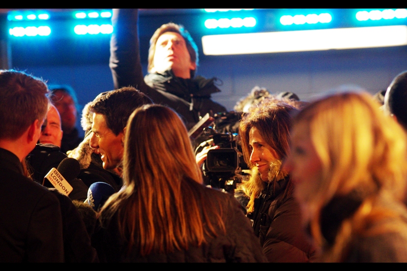 It's still more about the awesome man with the mobile phone than Tom Cruise. You go, Awesome Mobile Phone Man!