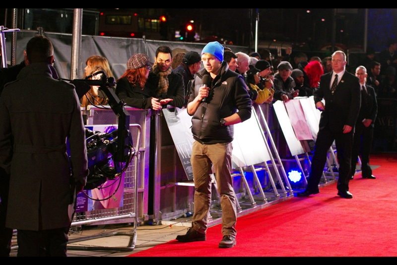 "Hi, I'm Kev from the Hardware Channel. I'm here for the Madonna premiere of 'W.E.' because... I have no clue. Back to you, Steve, in the studio, to talk about chainsaws"