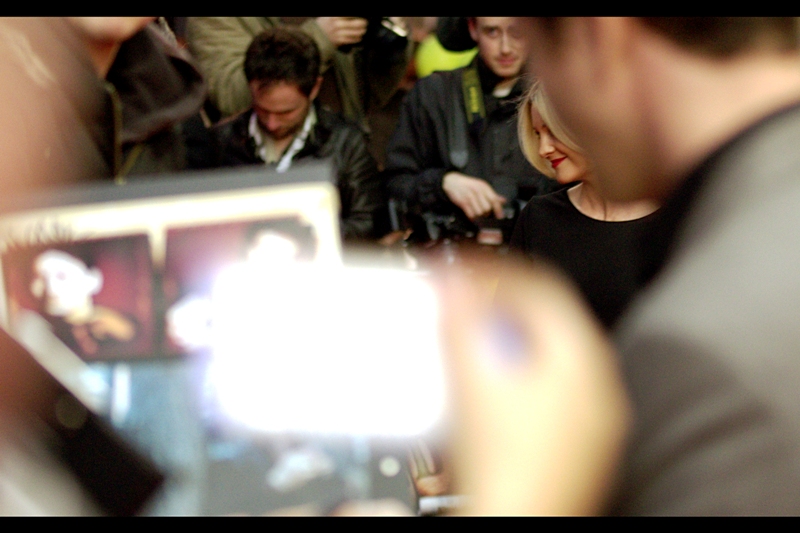.... (and also the fact that I'm a coward)....that I'm not telling him to *get the hell out of the way of my shot* of actress Jaime Winstone, who is actually in this movie