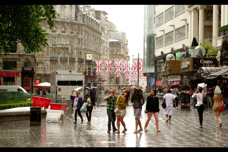 But before we get started, here's some rain. Because there's nothing quite like queuing for a premiere you don't really want to intrinsically photograph... and then it starts to rain. (The other thing would be for the premiere to start about an hour late. This one did that too!)