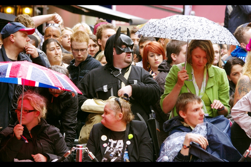 If this is Batman, then I bet he's hoping fervently that Bane has ALSO gained weight since filming wrapped