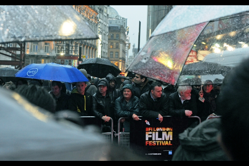 In a bit of a rare situation, I was able to take in a premiere at one cinema in Leicester Square (The Odeon West End), walk to the other for the second premiere (here the Empire), and finally walk back to the first for a THIRD premiere. Although that one looked so wet and miserable I elected to head home instead.