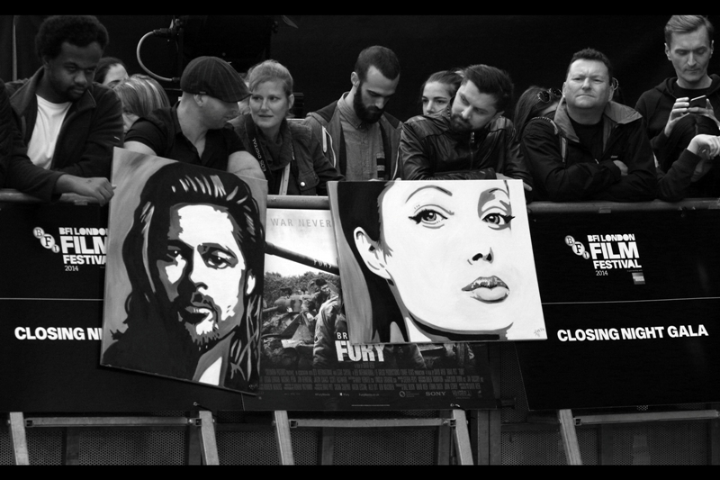 Wow. The person or people who owned these striking portraits with in a rather remote and late-opening public pen. Also, rumours were that Angelina Jolie would NOT be joining her husband on the red carpet this time.