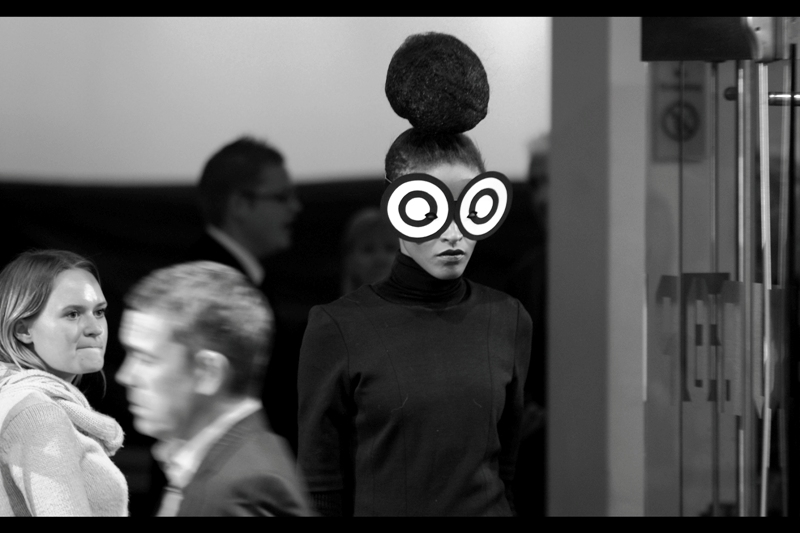 We start proceedings with a fashion show in monochrome. And... damnit, somebody stole one of my ideas again.