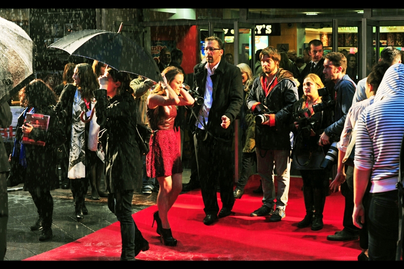"Well, I feel refreshed. Who wants popcorn?" The VIP photographers look awestruck.