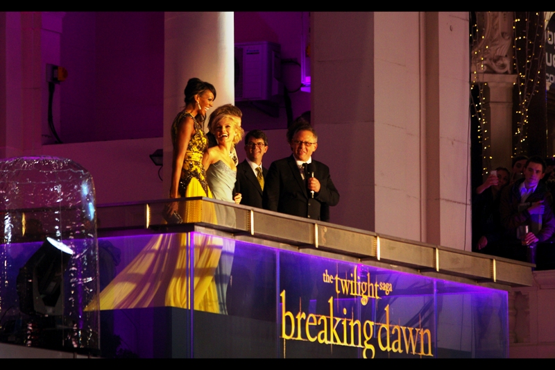 The director claimed that he realised that the success of the Twilight franchise was in part due to the amazing cast, and he invited three of the cast out to the balcony. They were the three Brtish ones. Clever....