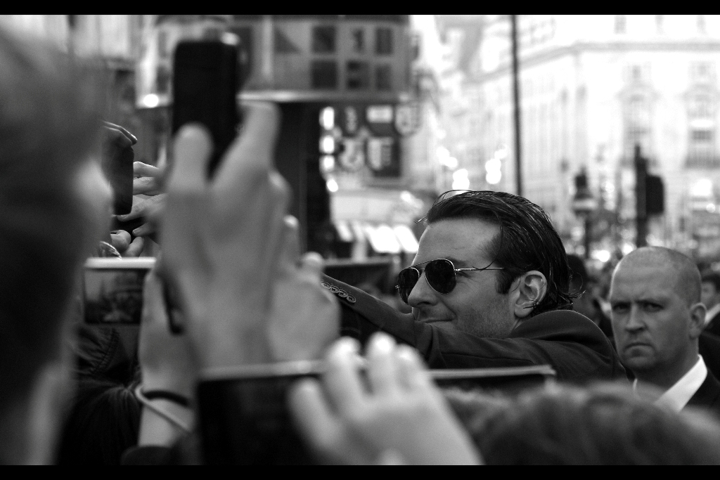 Bradley Cooper will reach into the crowd to dispense blessings on the assembled masses, but his security guard won't like it.