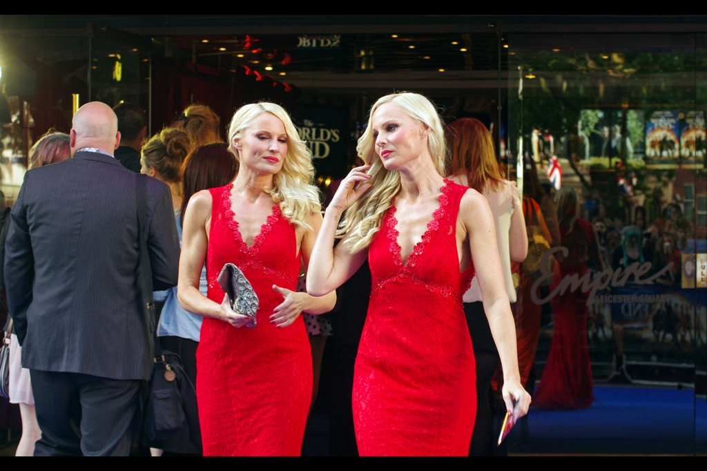 My understanding is that in womens circles, this level of identical dress-ness really IS the end of the world? I call for a knife fight to settle this.