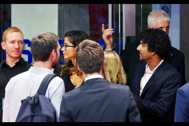 The guy on the right who is not looking at me is ‘Naveen Andrews’ who plays Dr Hasnat Khan in the film. The guy on the left I like to think of as the Harry Potter series’ Ron Weasley as he might have been.