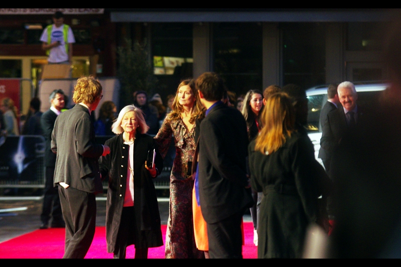 The tall lady in the elegant dress was the 'and guest' of another guy whose name I missed, but the guy in the elevated position and the high-viz vest in the far background is the real winner.