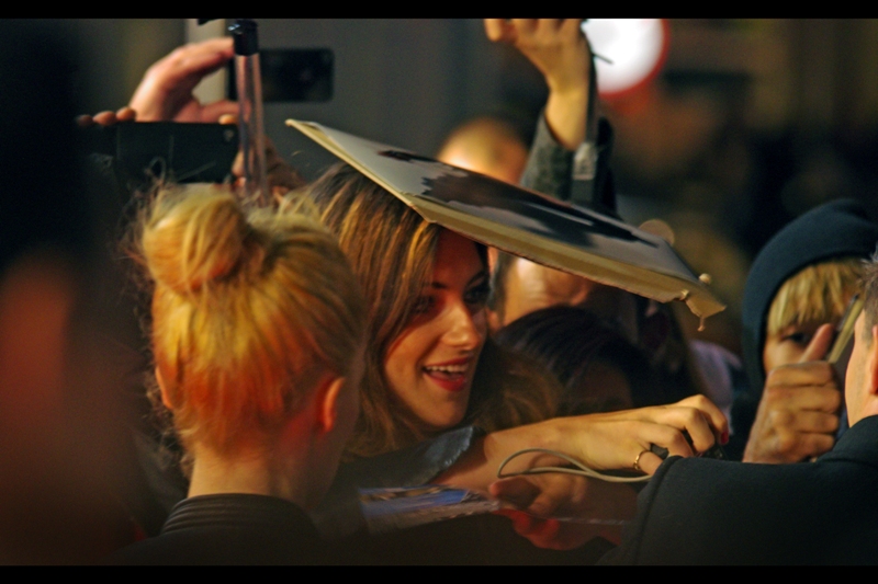 "Sign me! Sign my boyfriend! Sign that building over there" Blood is in the water, and the fans are smelling it.