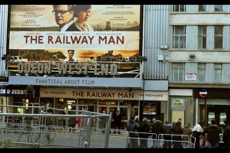 The Odeon West End hosts its second premiere in four days. It's for 'The Railway Man', but if my rancid train company is sponsoring this event, I am walking away. Interesting fact : First Capital Connect has a self-imposed service level that says they'll attempt to respond to emails within 5 days. The most recent reply I got took a month. There's another one that I've still a fortnight from receiving a response for. The point being : I believe this is a vengeance flick?