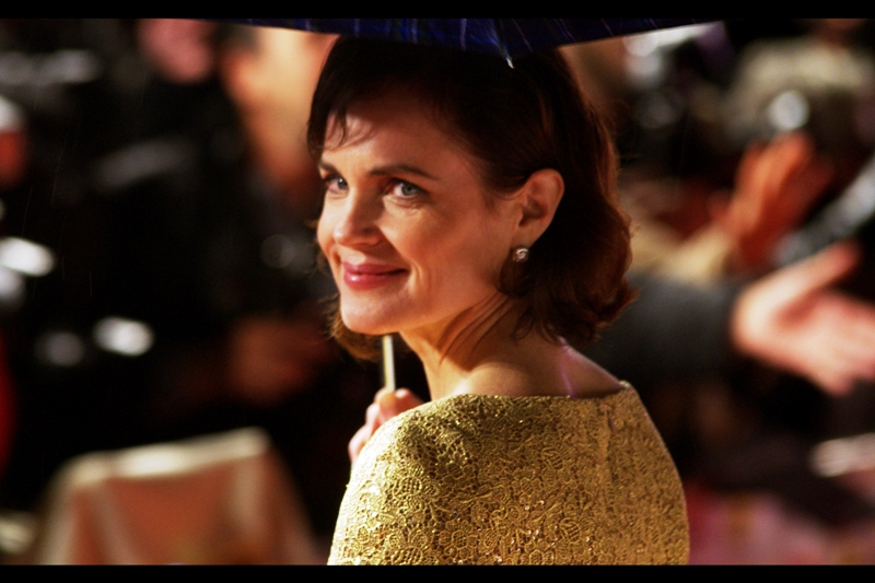 Actress... posssibly from Downton Abbey? (I haven't watched Downton Abbey). My camera is so uncertain it's decided to focus on the dress instead. It is a nice pattern.