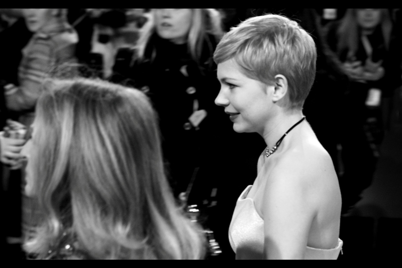 Michelle Williams (nominated for Best Actress for ‘My Week With Marilyn’) also zipped past.