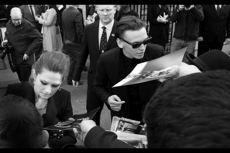 The power couple of the week award goes to Bonnie Wright (Ginny Weasley in Harry Potter) and husband Jamie Campbell-Bower (who has been in both Harry Potter AND Twilight… sadly not Hunger Games. Now that WOULD have been an achievement). Last time I saw them was at this Year's BAFTAs , and before that, at the premiere of Twilight : Breaking Dawn part1 (yes. it’s true. I went to a Twilight premiere…)