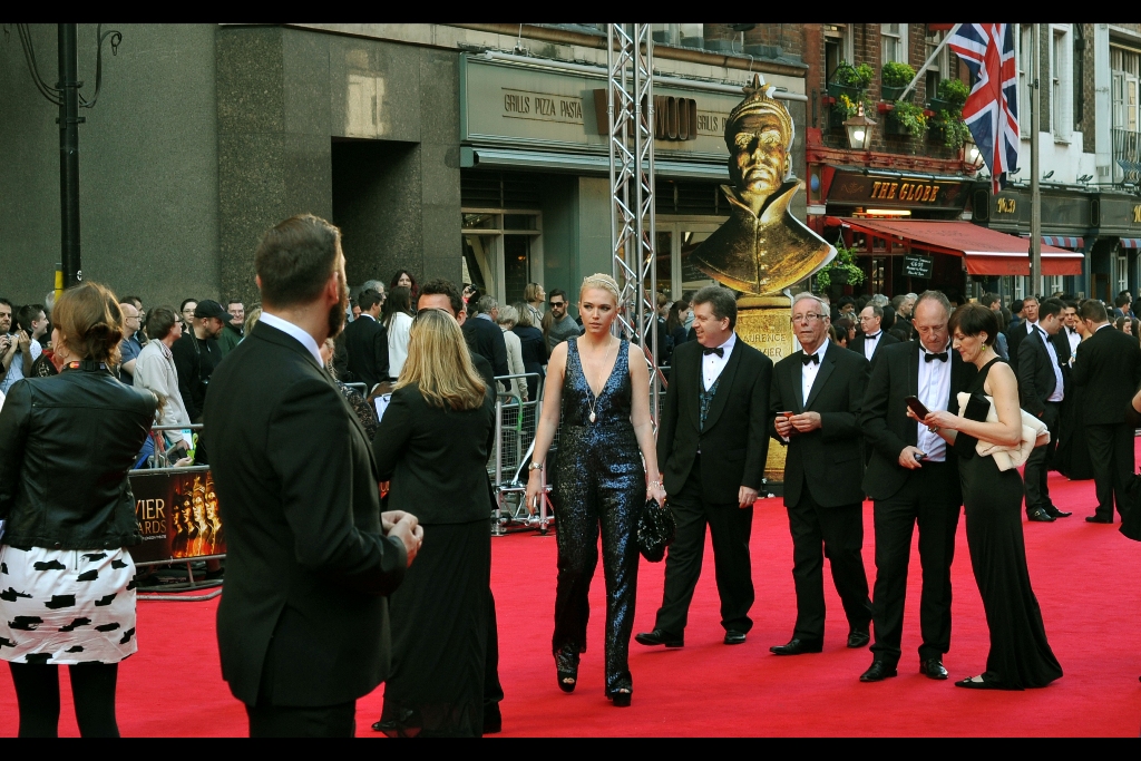 I may not know anybody from the world of British Theatre, but perhaps my powers of deduction will see me through? For instance, I posit that nobody would ever wear a glittery spangly bodysuit to the Oliviers unless they’re nominated for something .
