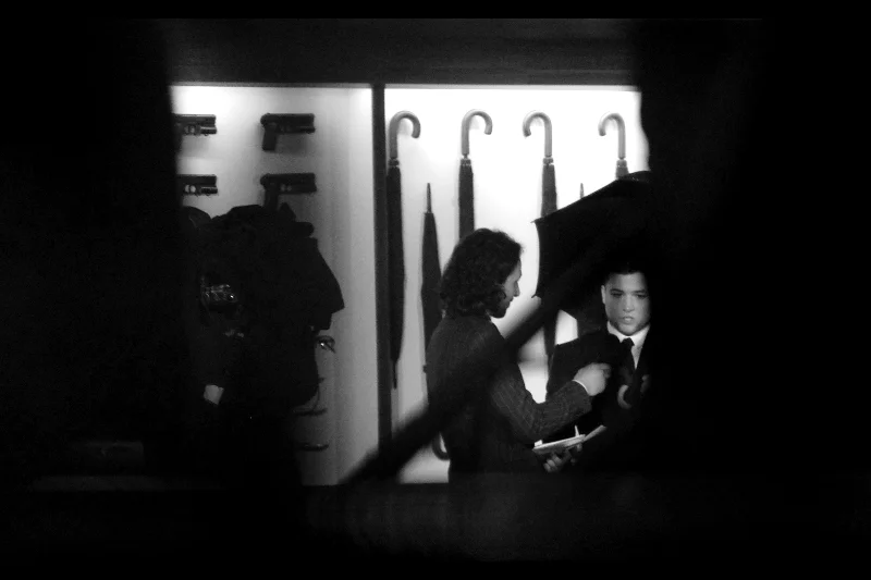 I'm now shooting through people, umbrellas, scaffolding and the metal railings of a makeshift footbridge to try to photograph Taron Egerton. In doing so, I might have missed photographing former Supermodel Claudia Schiffer, something that will probably cause my teenage self to invent a time machine for the express purpose of traveling forward in time to swear at me for.